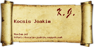 Kocsis Joakim névjegykártya
